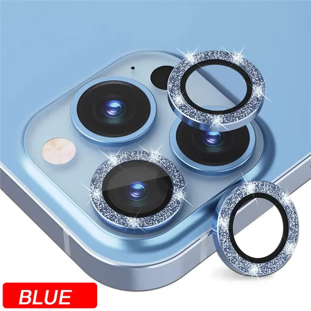 Diamond Camera Lens Glass Protector for iphone Mobiles.